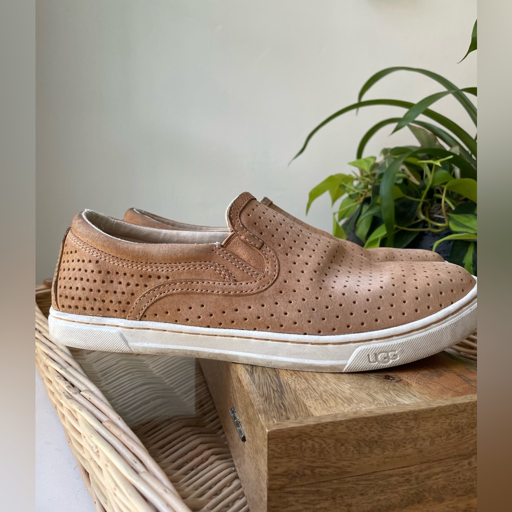 UGG tan suede slip on sneaker